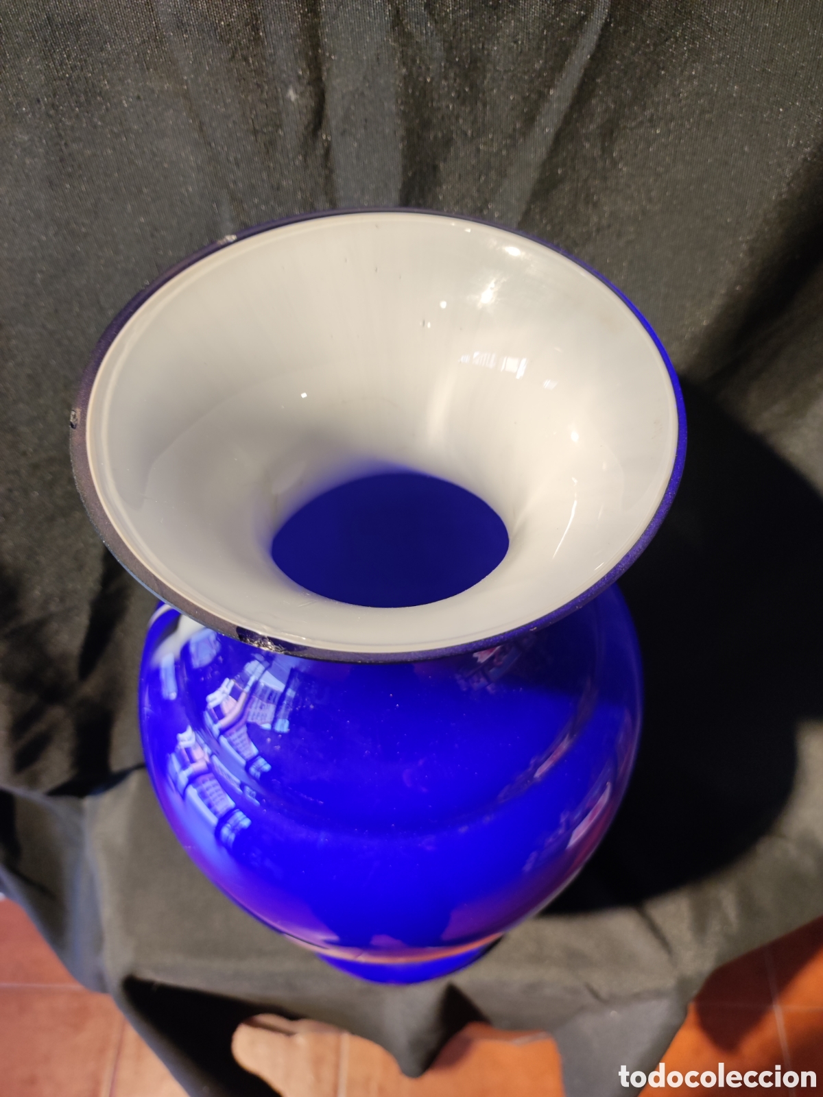 Antig&uuml;edades: Jarr&oacute;n cristal azul cobalto - Foto 3