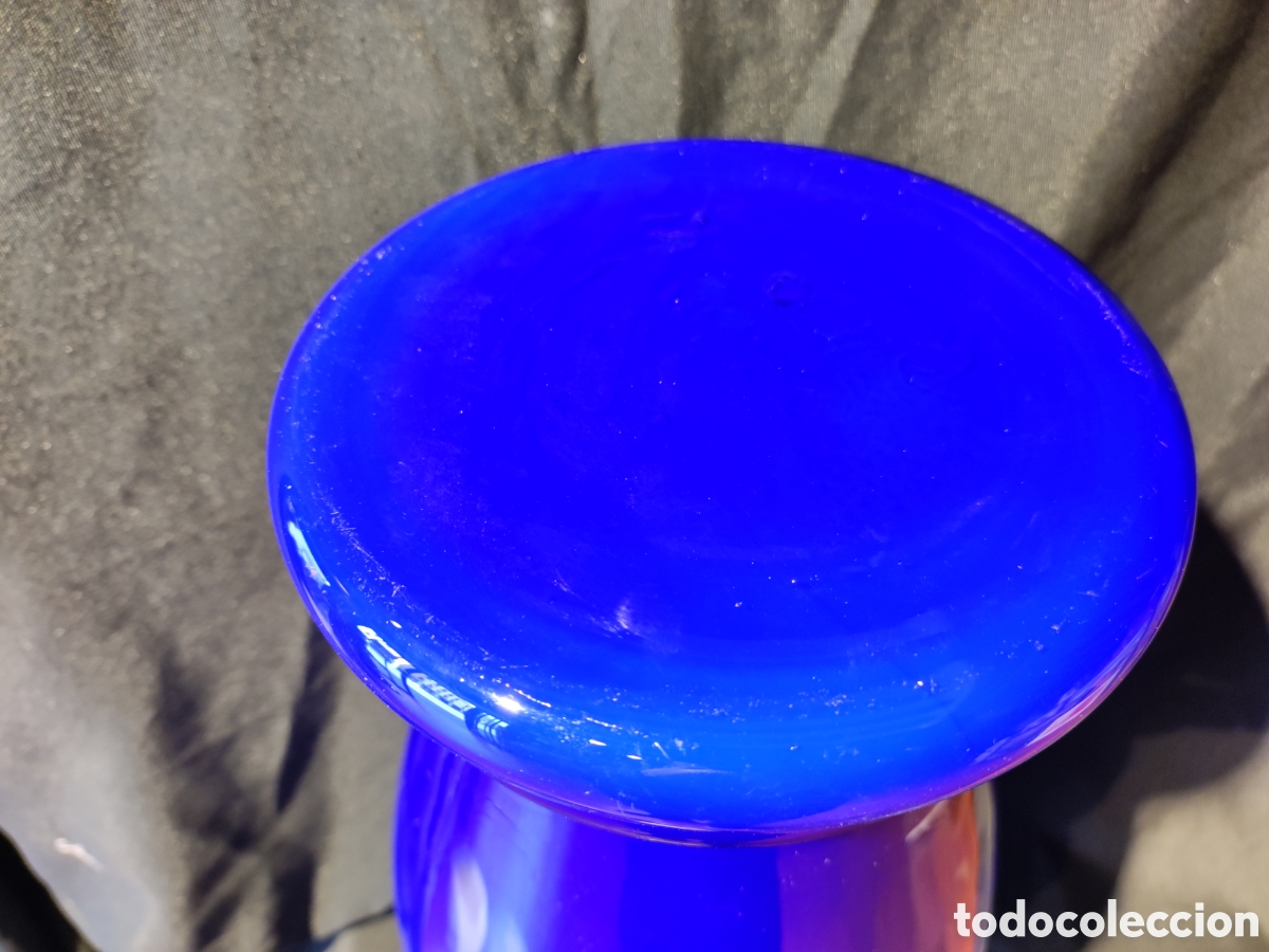 Antig&uuml;edades: Jarr&oacute;n cristal azul cobalto - Foto 6