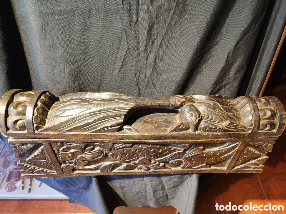 Antig&uuml;edades: Arqueta tallada madera - Foto 2