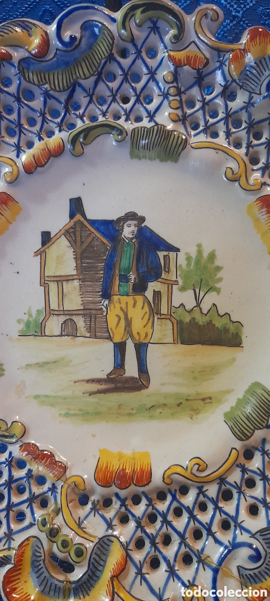 Antig&uuml;edades: Plato pintado antiguo - Foto 2