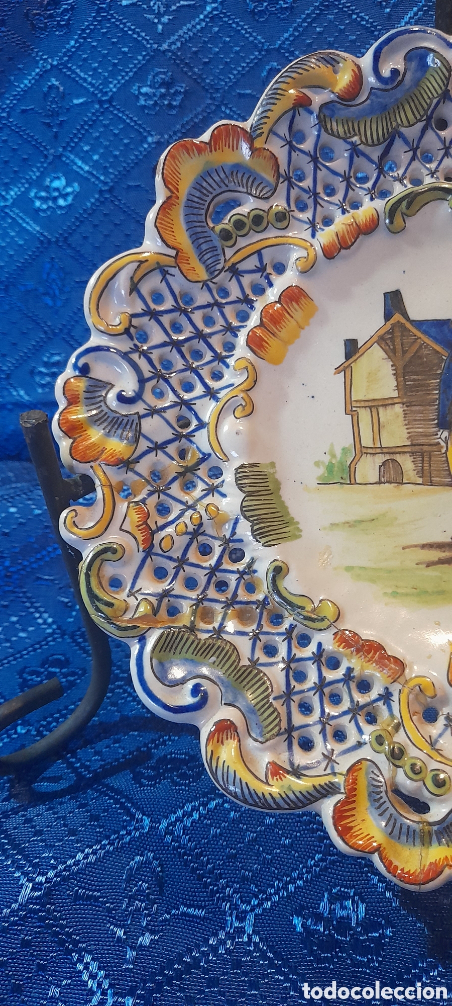 Antig&uuml;edades: Plato pintado antiguo - Foto 3