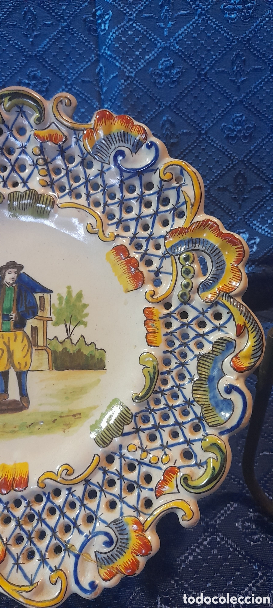 Antig&uuml;edades: Plato pintado antiguo - Foto 4