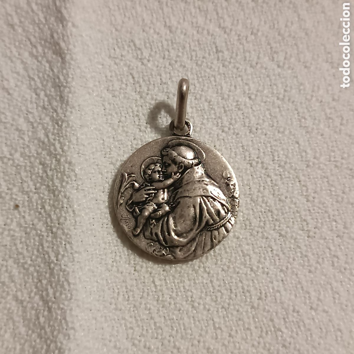 Antig&uuml;edades: MEDALLA PLATA SAN ANTONIO DE PADOUA - Foto 1
