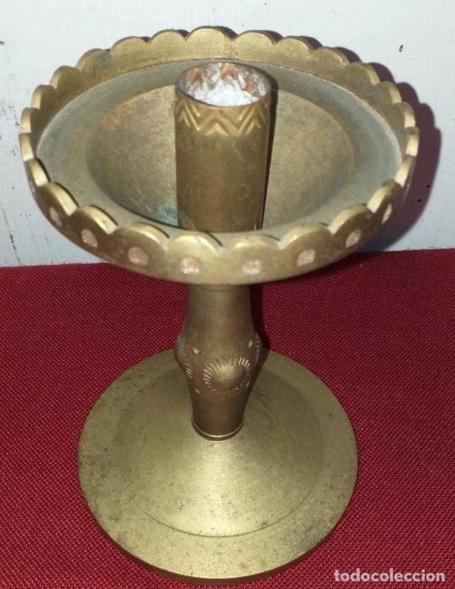 Antig&uuml;edades: CANDELABRO BRONCE ANTIGUO. SIGLO XIX - Foto 2
