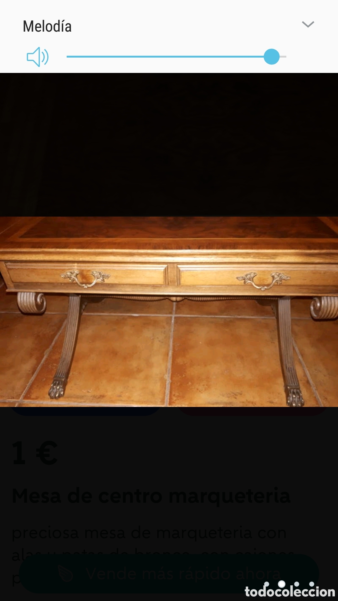 Antig&uuml;edades: Mesa de centro marqueteria - Foto 1