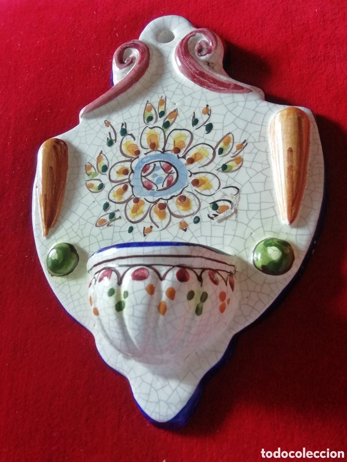 Antig&uuml;edades: BENDITERA E. GIL CER&Aacute;MICA DE TALAVERA - Foto 3