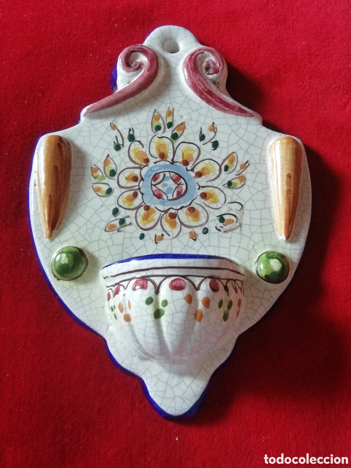 Antig&uuml;edades: BENDITERA E. GIL CER&Aacute;MICA DE TALAVERA - Foto 1