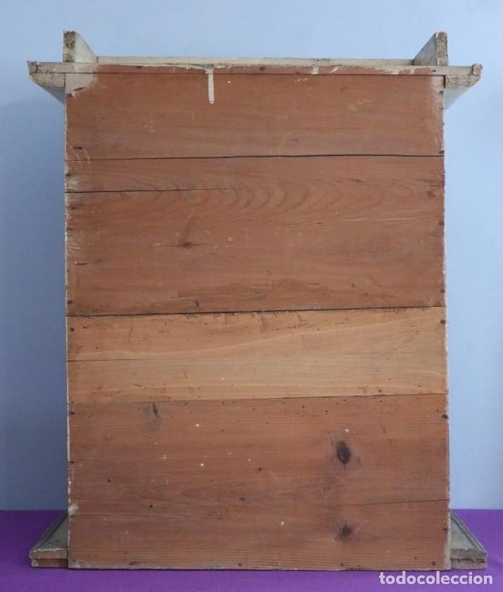 Antig&uuml;edades: CAPILLA-HORNACINA MADERA POLICROMADA - Foto 5