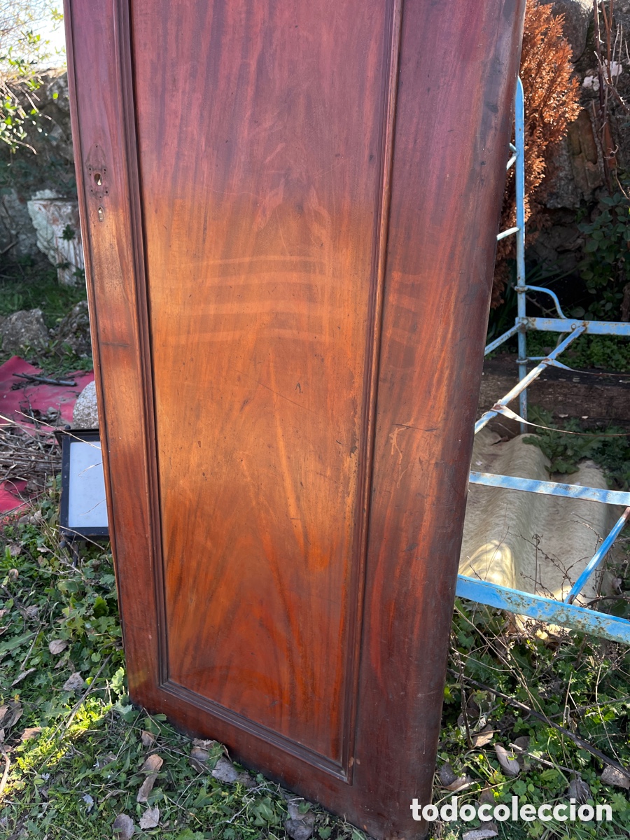 Antig&uuml;edades: Puerta de armario de madera de caoba. - Foto 3