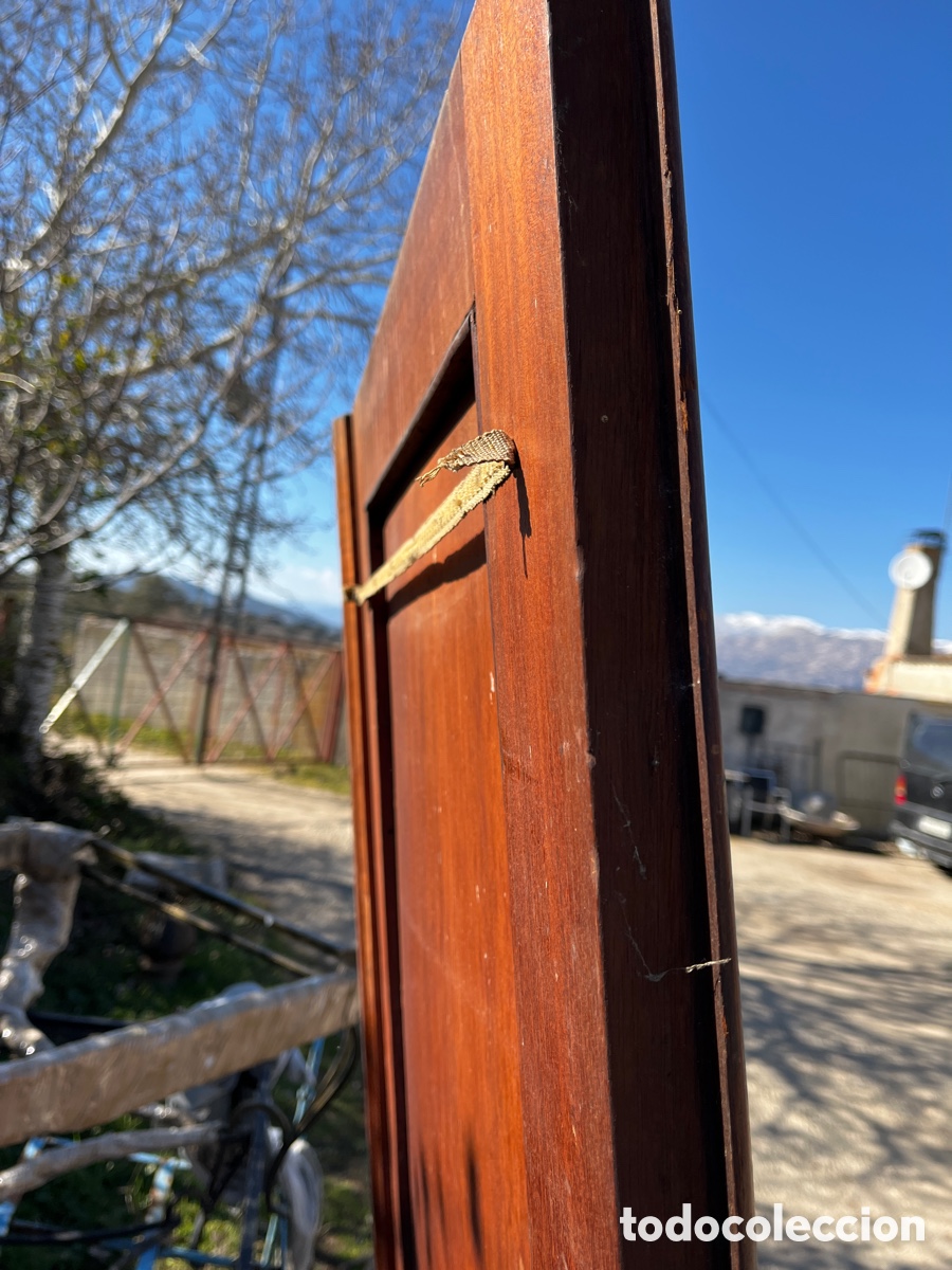 Antig&uuml;edades: Puerta de armario de madera de caoba. - Foto 6