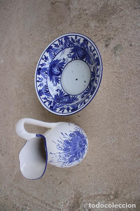 Antig&uuml;edades: jarra y palangana azul - Foto 3