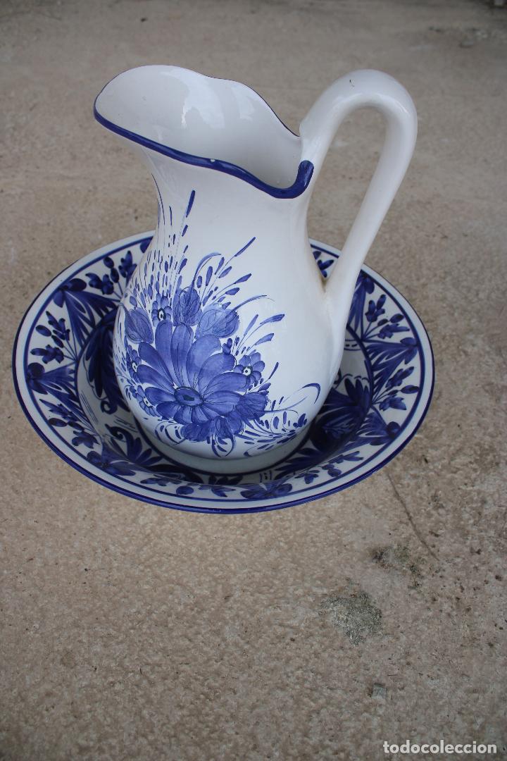 Antig&uuml;edades: jarra y palangana azul - Foto 1