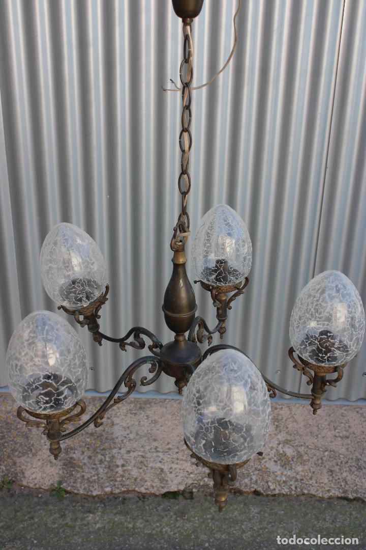 Antig&uuml;edades: lampara de techo de 5 luces - Foto 5