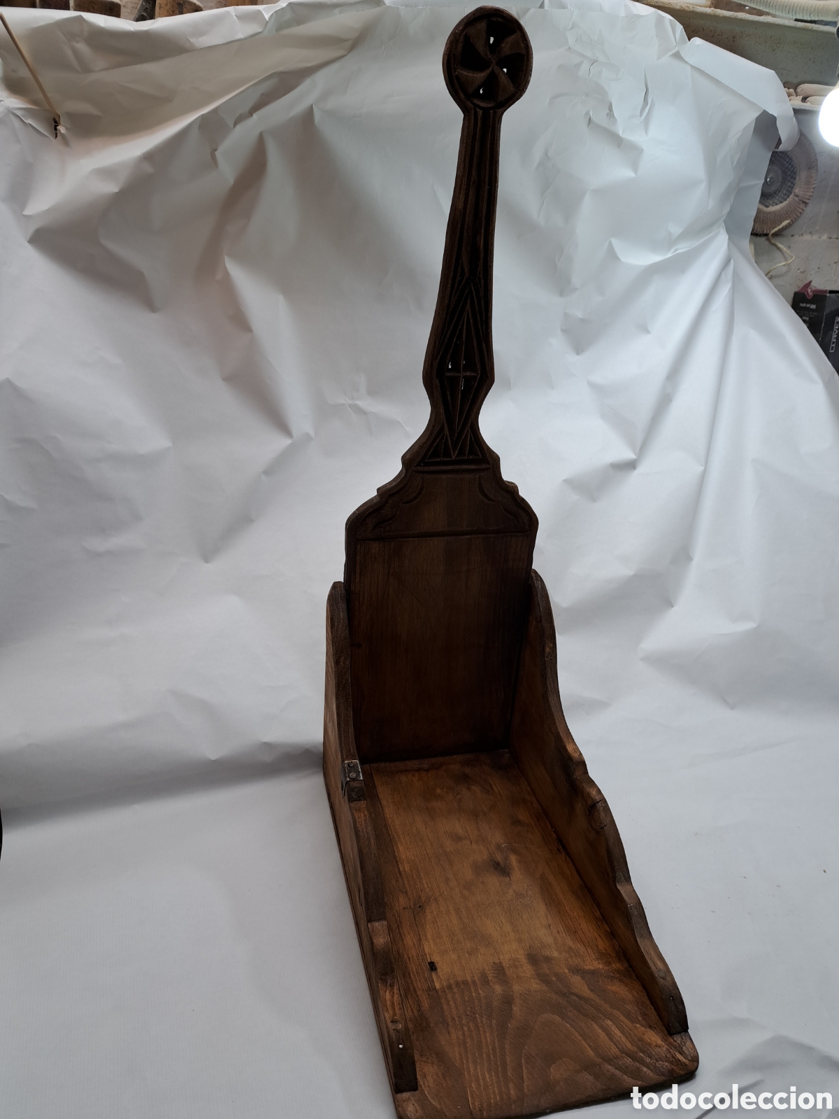 Antig&uuml;edades: Gran recogedor de madera r&uacute;stico - Foto 8