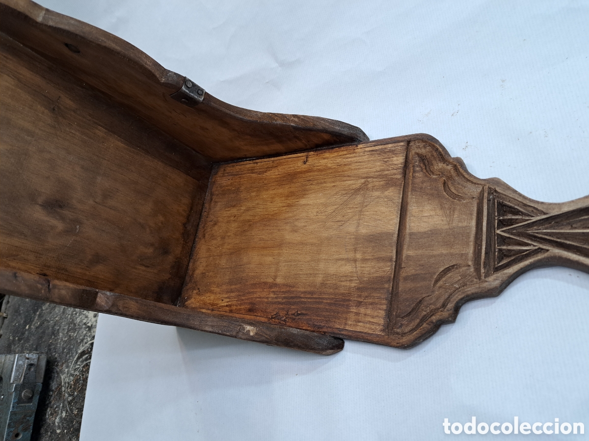 Antig&uuml;edades: Gran recogedor de madera r&uacute;stico - Foto 9