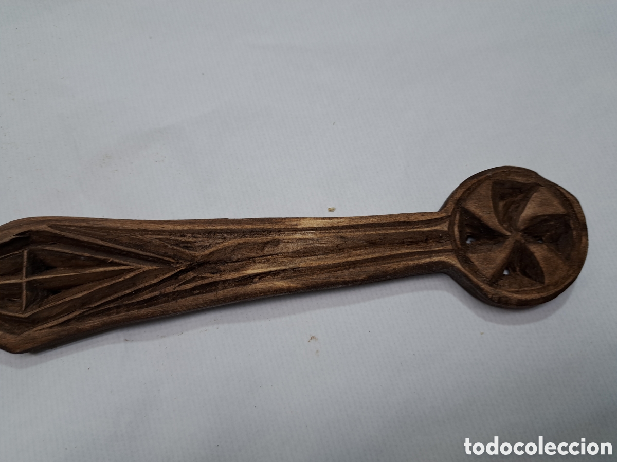 Antig&uuml;edades: Gran recogedor de madera r&uacute;stico - Foto 12