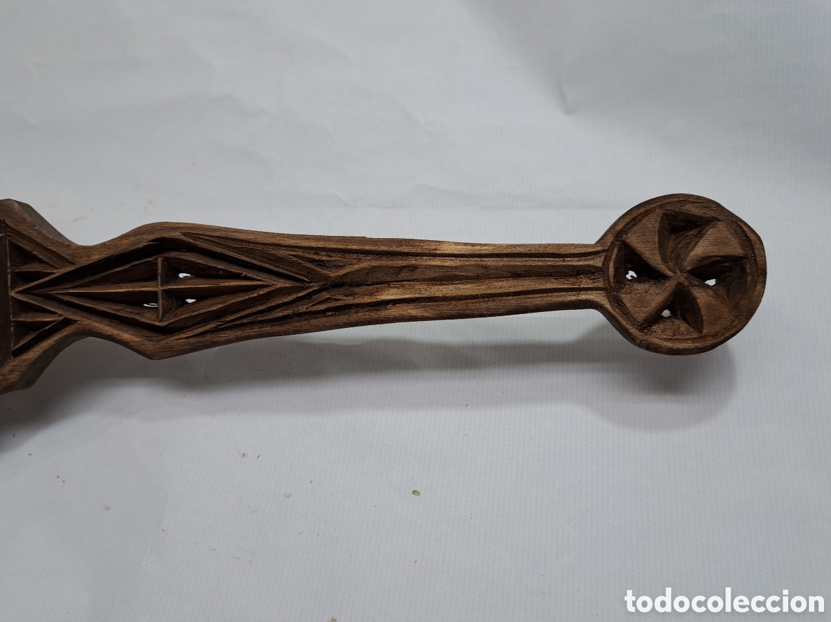 Antig&uuml;edades: Gran recogedor de madera r&uacute;stico - Foto 2