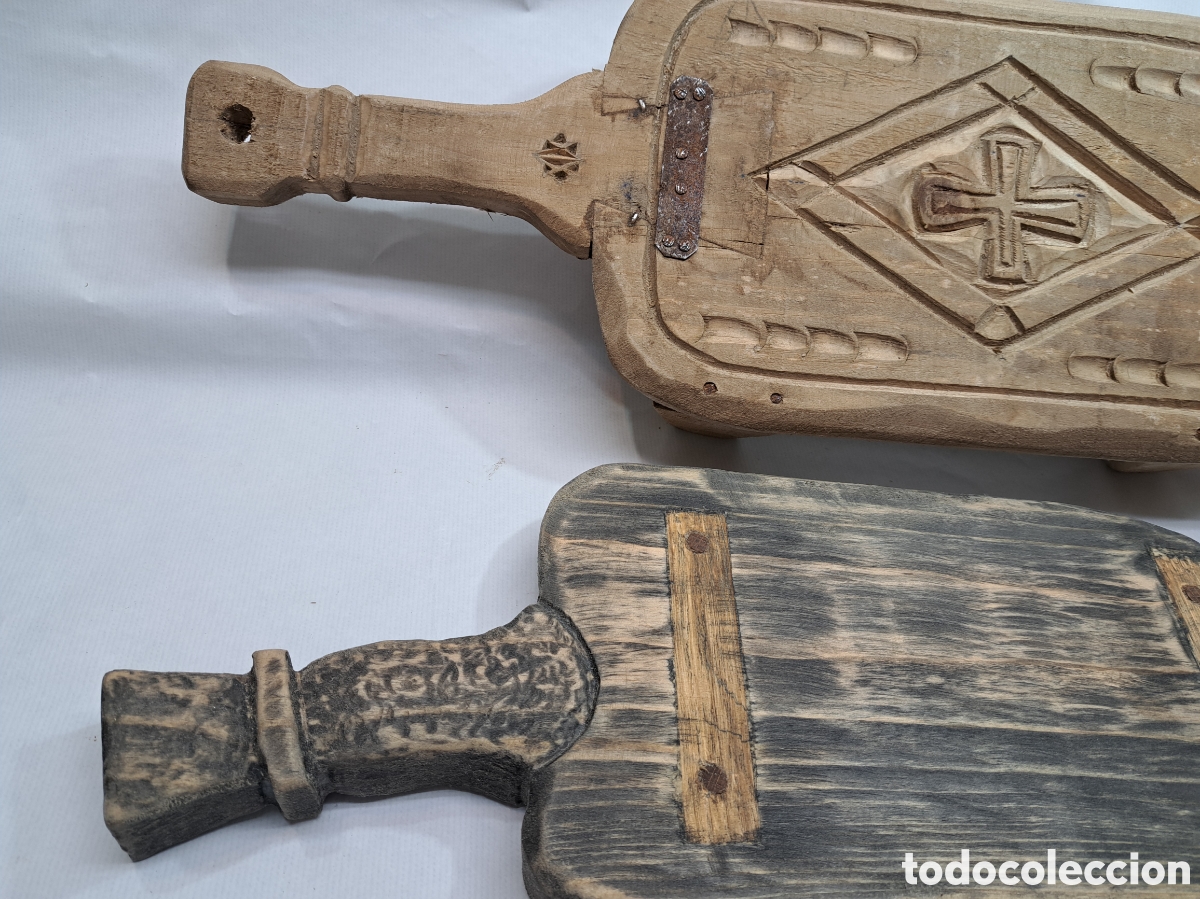 Antig&uuml;edades: Pareja de tablas de cocina r&uacute;sticas - Foto 4