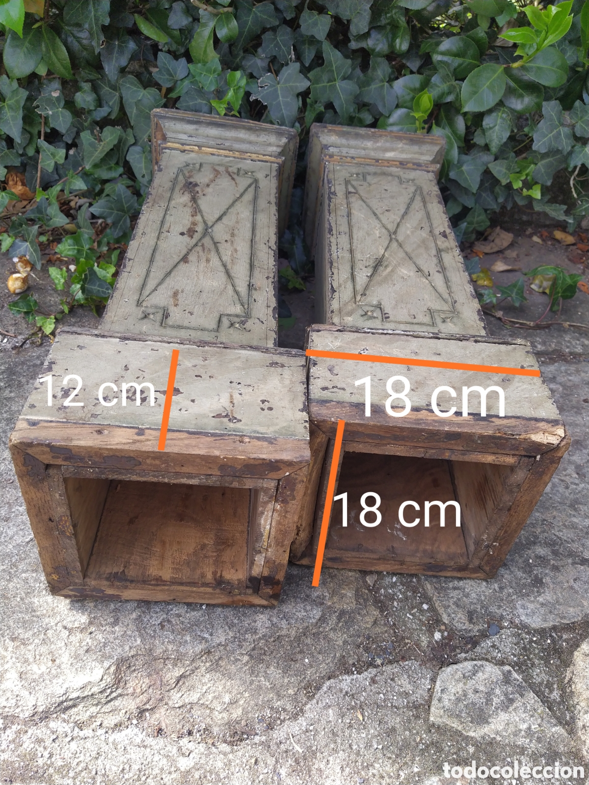 Antig&uuml;edades: Columnas iglesia retablo, Pedestal madera. - Foto 8