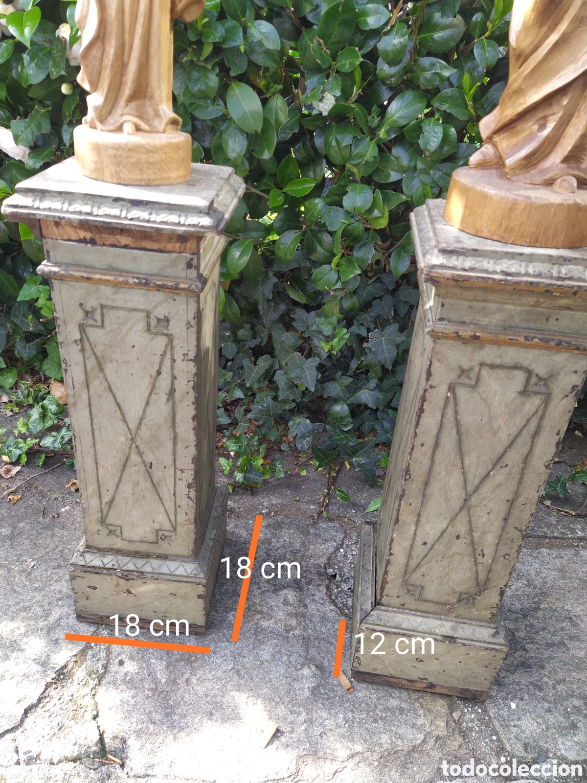 Antig&uuml;edades: Columnas iglesia retablo, Pedestal madera. - Foto 6