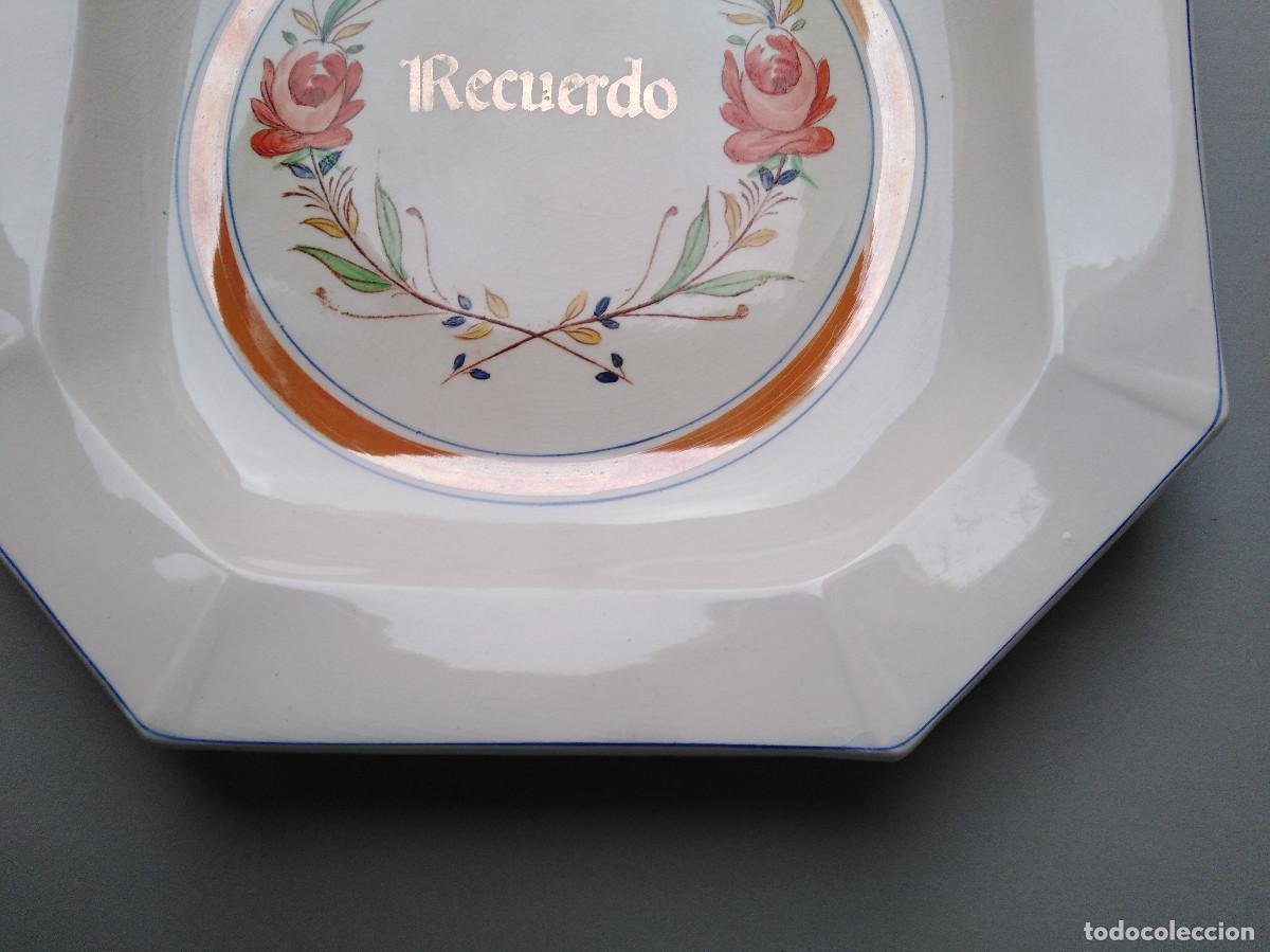 Antig&uuml;edades: Plato octogonal de 25,00 cm - San Claudio - Foto 3