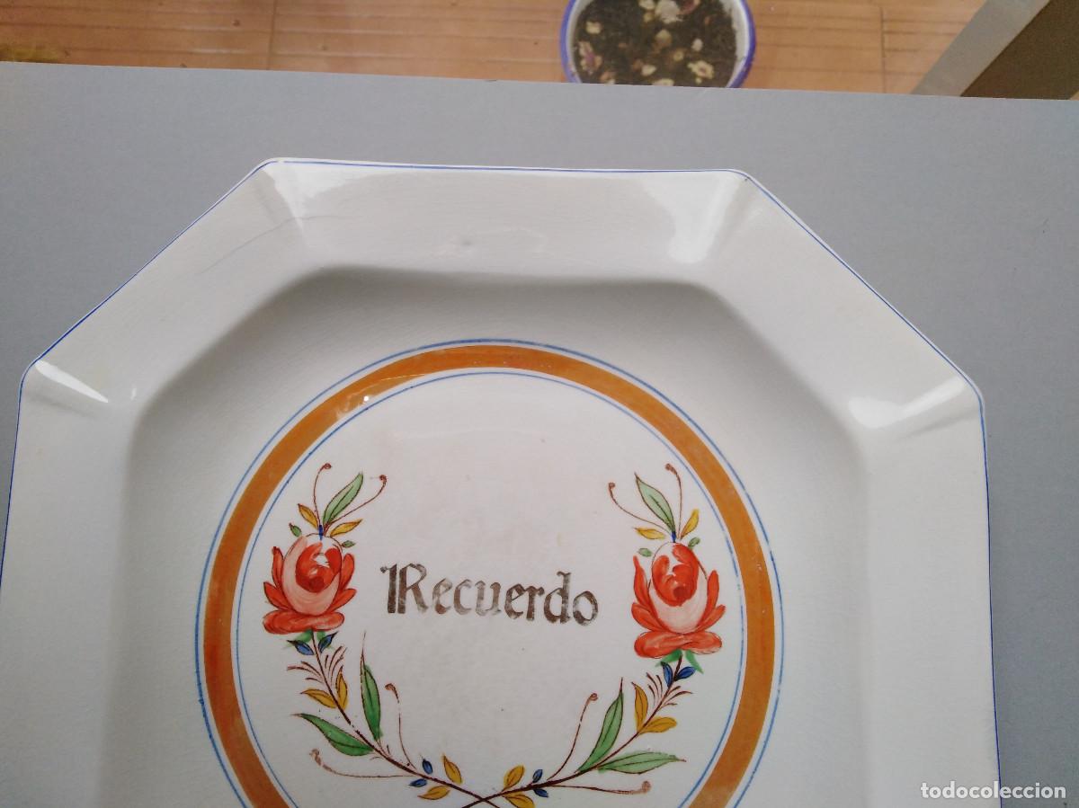 Antig&uuml;edades: Plato octogonal de 25,00 cm - San Claudio - Foto 2