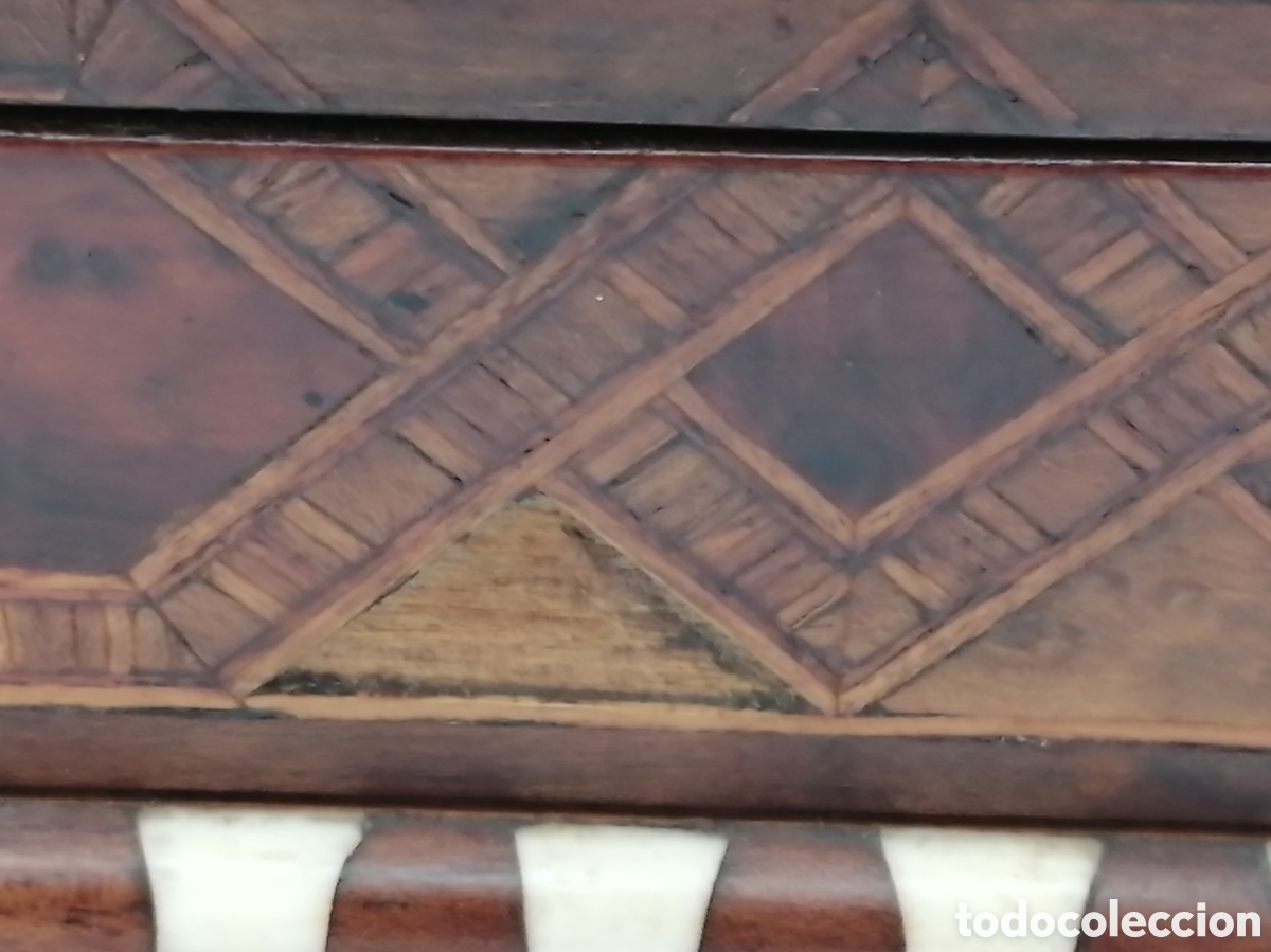 Antig&uuml;edades: Antigua caja rectangular. Taracea - Foto 10