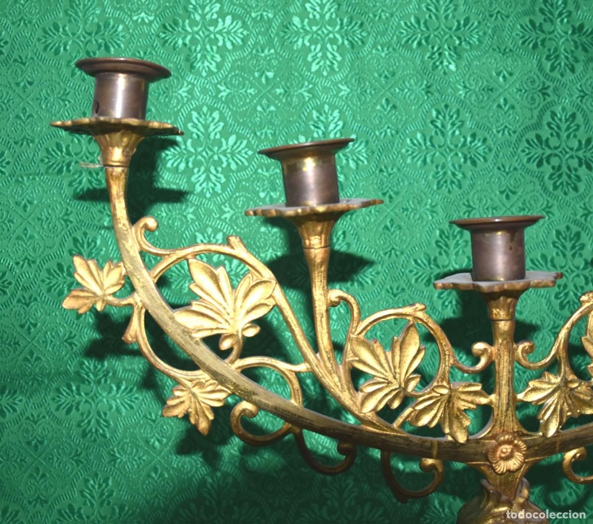 Antig&uuml;edades: Candelabro de estilo neog&oacute;tico, S. XIX - Foto 3