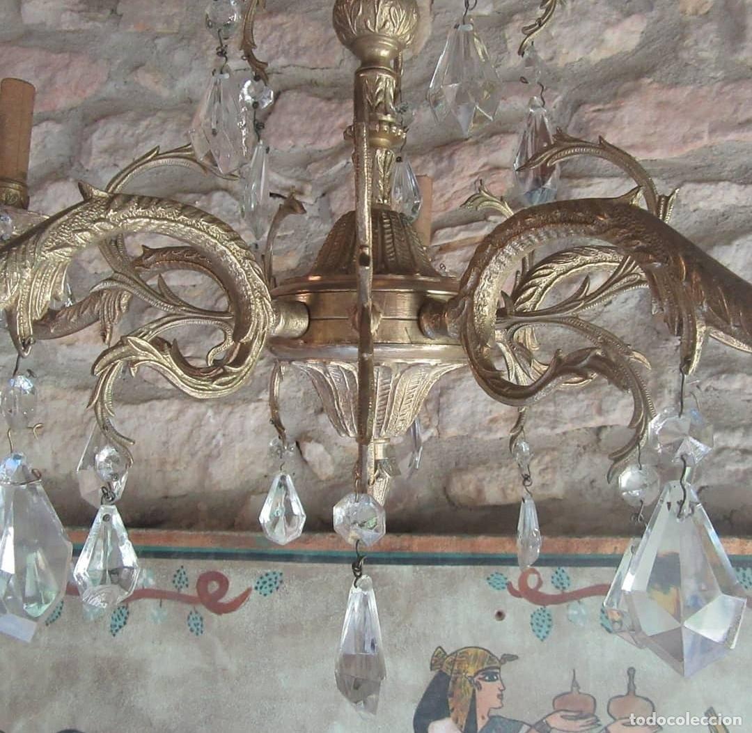 Antig&uuml;edades: LAMPARA antigua bronce - Foto 2