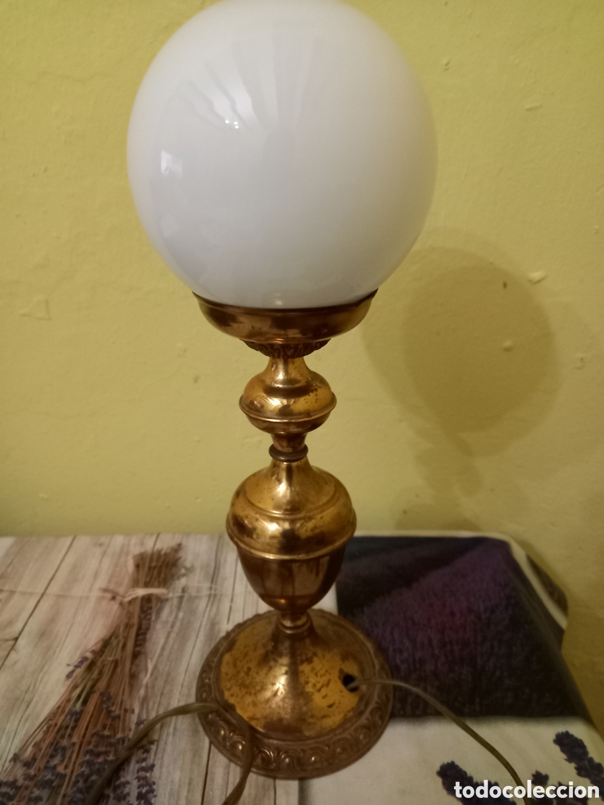 Antig&uuml;edades: Lampara bronce mesa - Foto 2