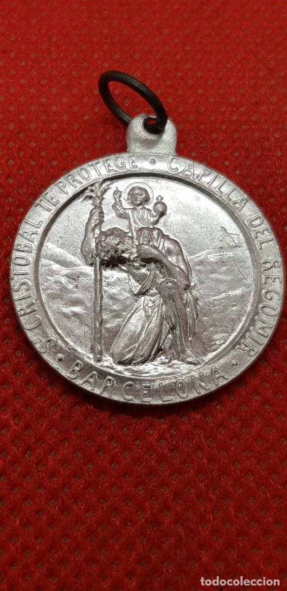 Antig&uuml;edades: Medalla San Crist&oacute;bal Barcelona - Foto 1