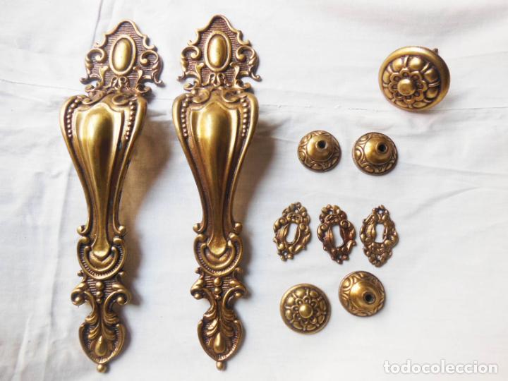 Oggetti Antichi: CONJUNTO ADORNOS MET&Aacute;LICOS MUEBLES