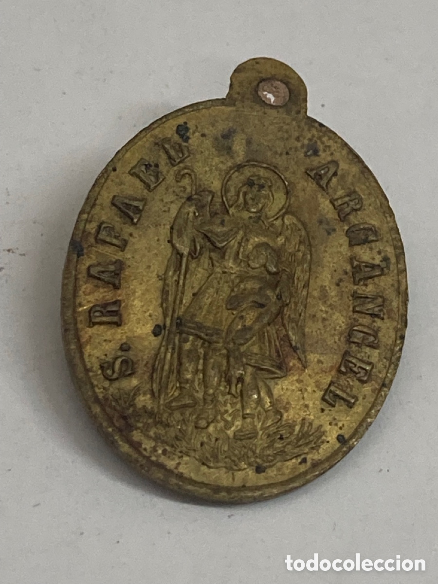 Antig&uuml;edades: Medalla religiosa San Rafael - Foto 1