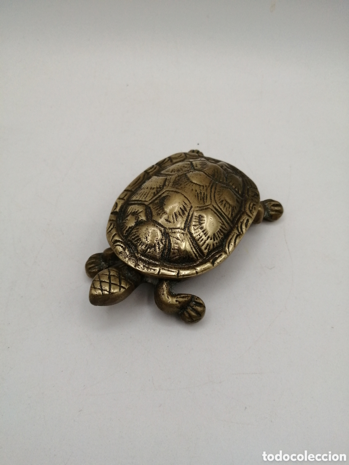 Antig&uuml;edades: Antigua caja bronce. Tortuga - Foto 3