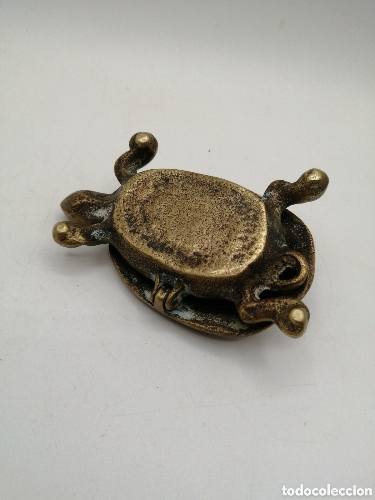 Antig&uuml;edades: Antigua caja bronce. Tortuga - Foto 5