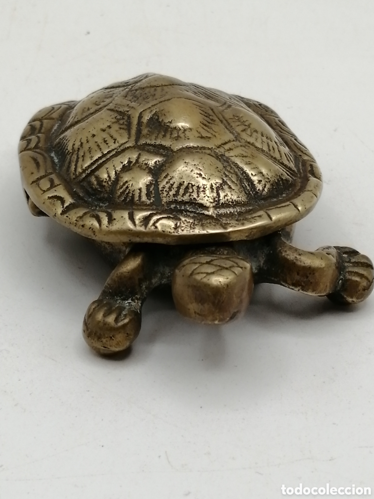 Antig&uuml;edades: Antigua caja bronce. Tortuga - Foto 6