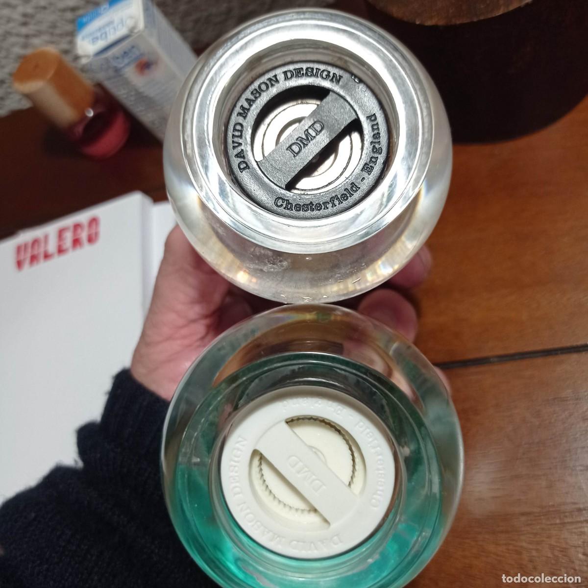 Antig&uuml;edades: Molinillo de Pimienta y Sal CRISTAL Y MADERA - Foto 3