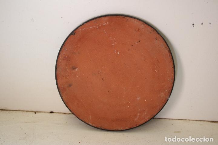 Antig&uuml;edades: posa platos de barro esmaltado - Foto 2