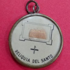 Antigüedades: MEDALLA RELICARIO ANTIGUO SAN MIGUEL DE LOS SANTOS. PATRÓN DE VIC.
