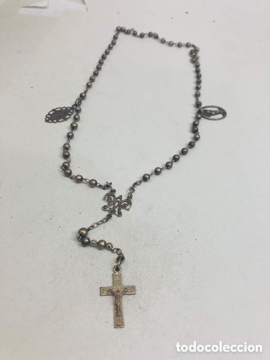Antig&uuml;edades: Rosario de plata - Foto 1