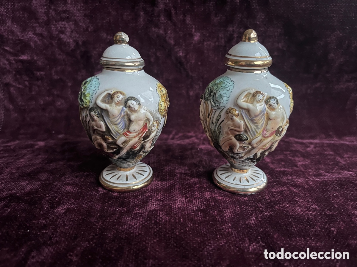 Antig&uuml;edades: Dos urnas, &aacute;nforas Capodimonte - Foto 3