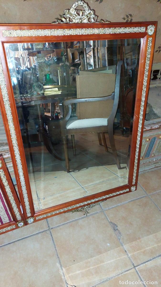 Antig&uuml;edades: Espejo estilo Luis XVI Madera y bronce - Foto 1