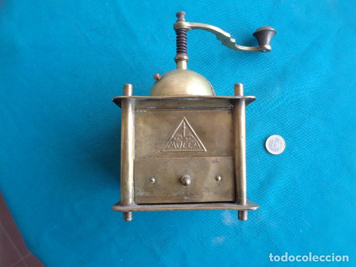 Antiques: ANTIGUO MOLINILLO DE CAF&Eacute; MOCCA EN BRONCE