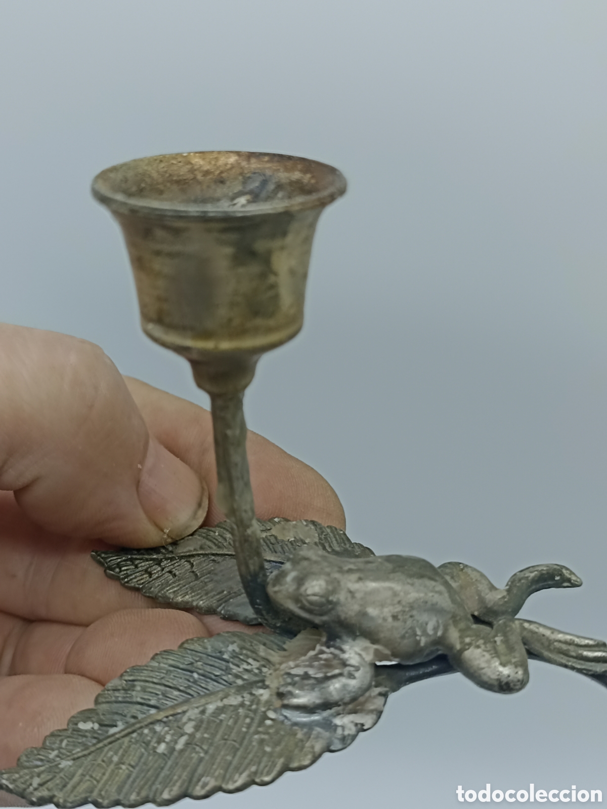Antig&uuml;edades: Candelabros ranas muy graciosos - Foto 2