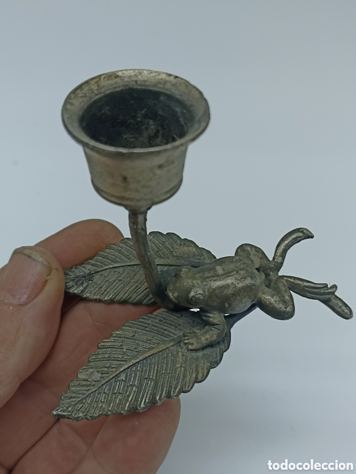 Antig&uuml;edades: Candelabros ranas muy graciosos - Foto 3