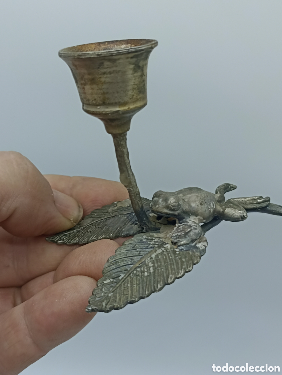 Antig&uuml;edades: Candelabros ranas muy graciosos - Foto 4
