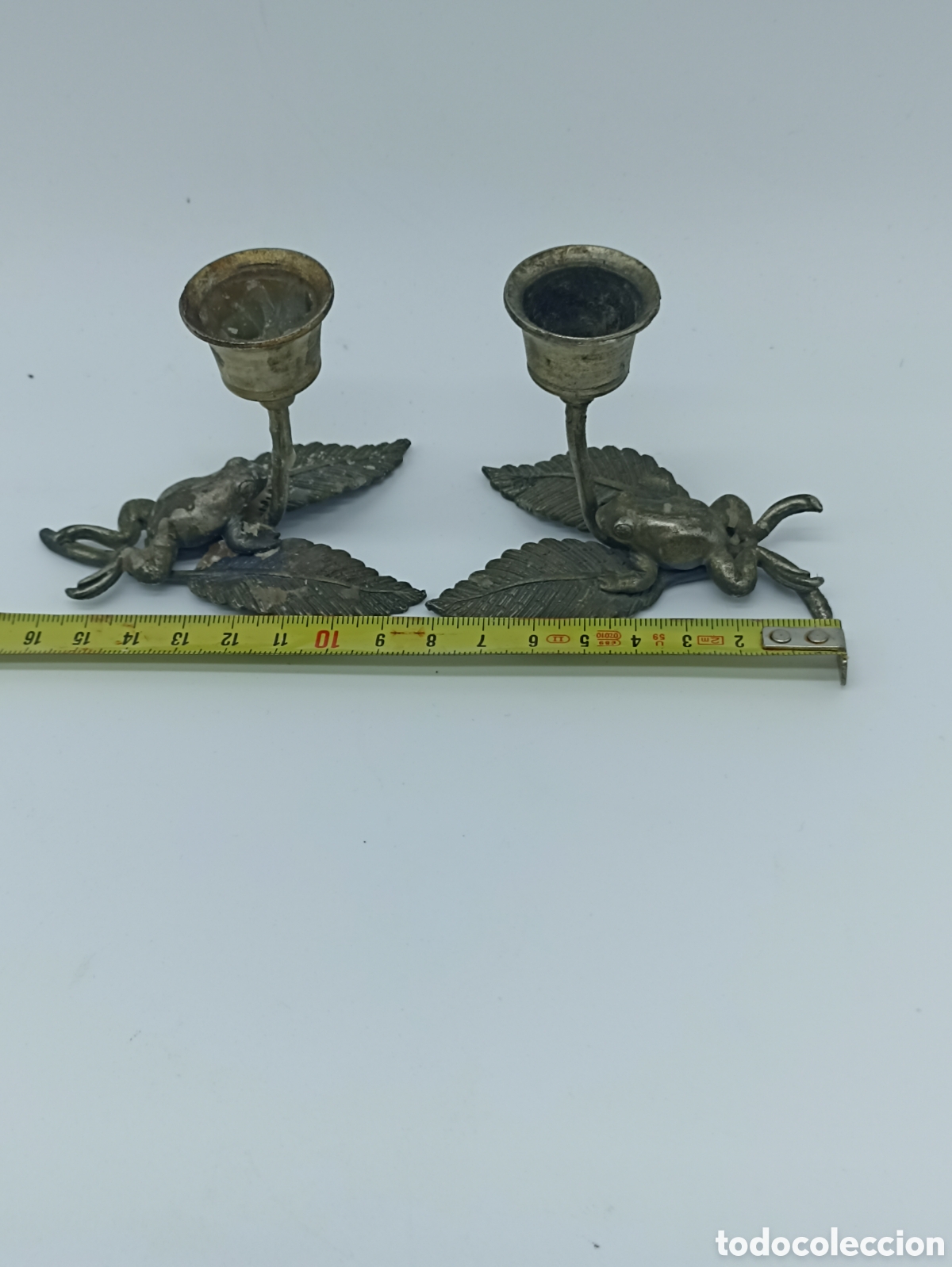 Antig&uuml;edades: Candelabros ranas muy graciosos - Foto 6