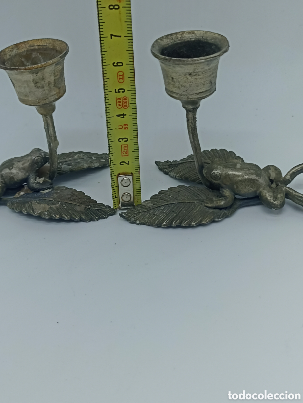 Antig&uuml;edades: Candelabros ranas muy graciosos - Foto 8