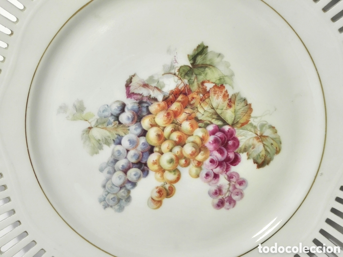 Antig&uuml;edades: PLATO PORCELANA CALADA - Foto 2