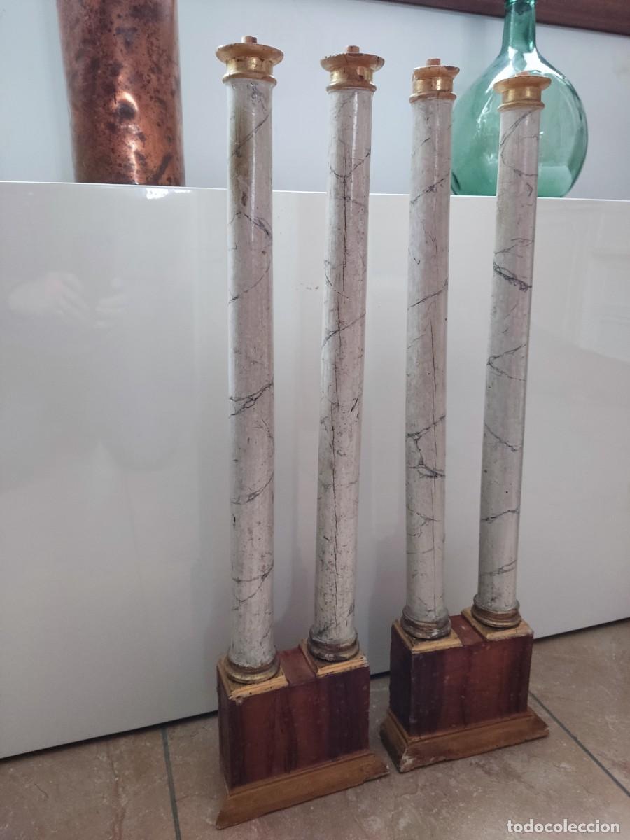 Antig&uuml;edades: CUATRO COLUMNAS DE RETABLO DEL SIGLO XIX - Foto 2